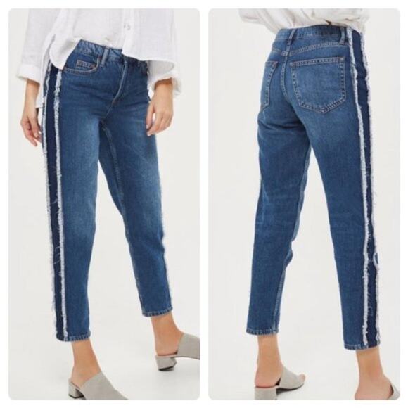 Topshop Denim - Topshop Hayden Moto Crop Jeans SZ 28 Side Panel Button Fly